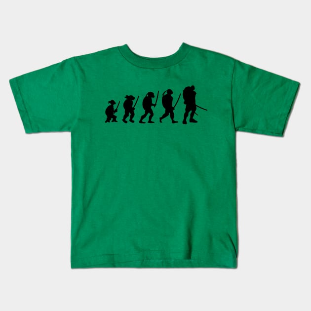 Turtle evolution Kids T-Shirt by ALCESA